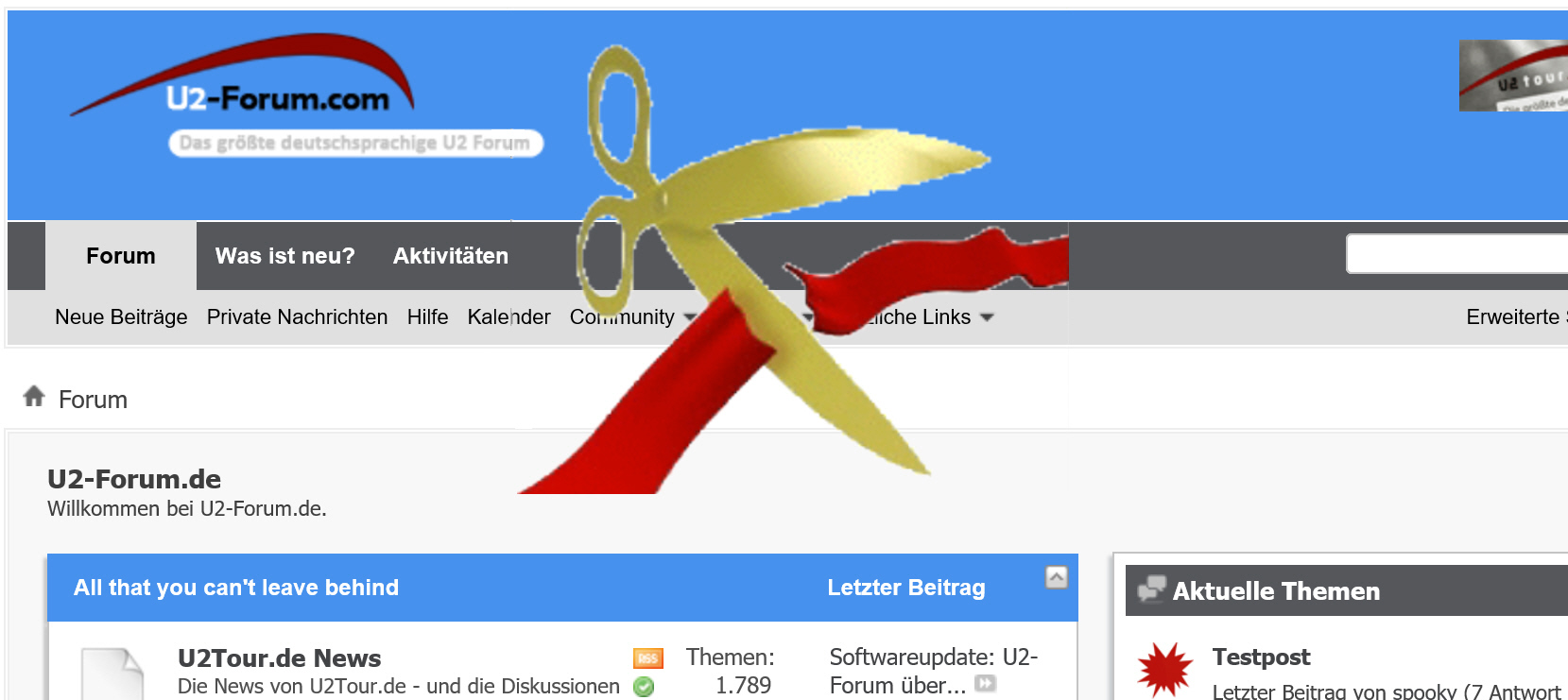Bild zu: Softwareupdate beendet: U2-Forum wieder online!