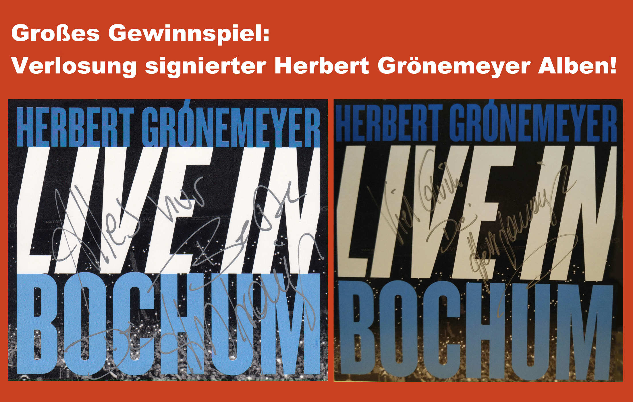 Bild zu: CD/LPs mit Herbert Grönemeyer Autogramm zugunsten Ärzte ohne Grenzen!