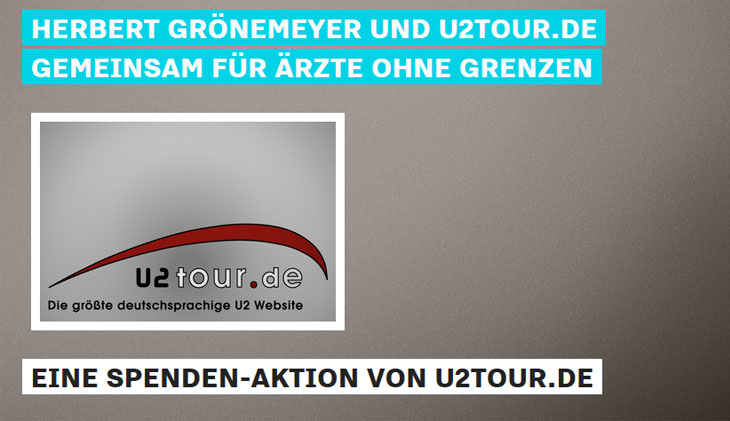 Bild zu: U2tour.de und Herbert Grönemeyer sammeln für Ärzte ohne Grenzen!