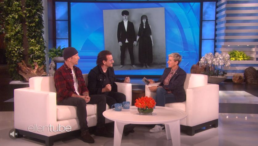 Bild zu: Bono und Edge in der "Ellen DeGeneres Show"