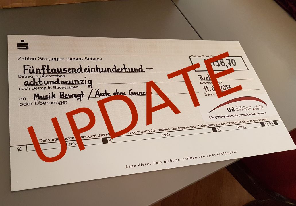 Bild zu: UPDATE: U2Tour.de Spendenaktion für Ärzte ohne Grenzen!